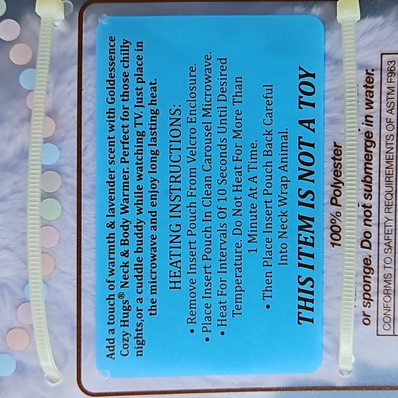 Cozy Hugs 🎄 Large Purple Hippo Plush Neck & Body Warmer NWT - Picture 3 of 9